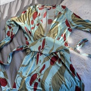 Mara Hoffman Long Sleeve Silk Print Dress